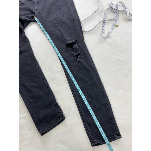 Rag & Bone Skinny Dark Gray Soft Rock Mid Rise Jeans Distressed 30 Y2K - Picture 8 of 8